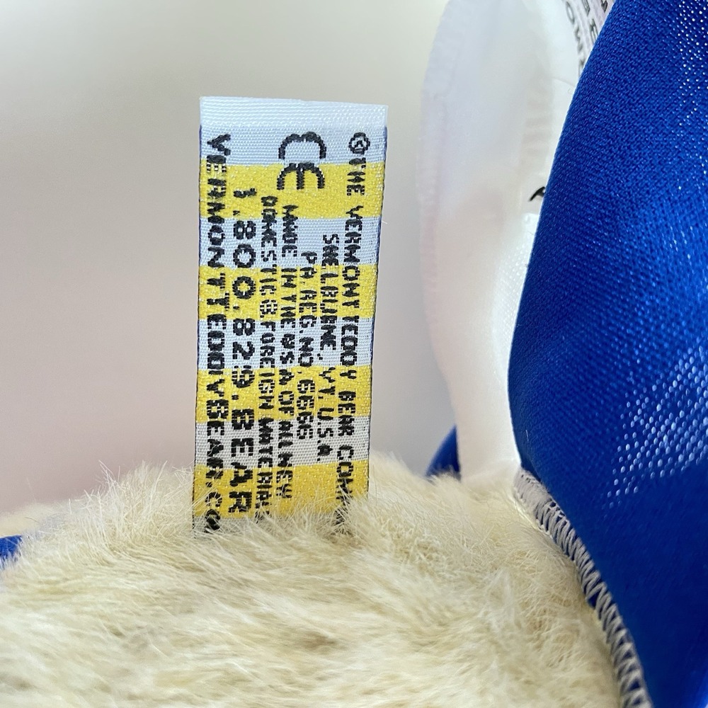 Vermont Teddy Bear Soft Plush "Kristen" Cheerleader Outfit Jointed 17" Blue - Picture 6 of 7
